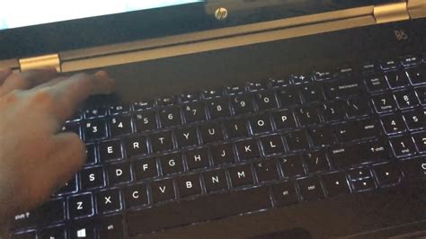 keyboard backlight turn on hp